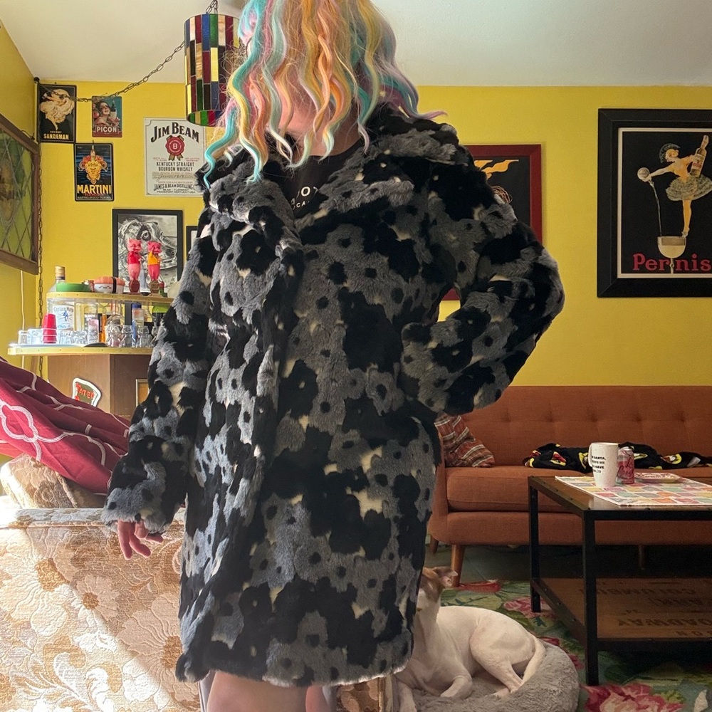 Vintage faux fur Betsey Johnson coat